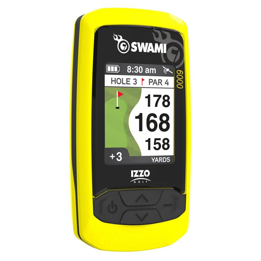 IZZO SWAMI 6000 GOLF GPS +38,000 PRELOADED COURSES / YELLOW +FREE GIFT PACK