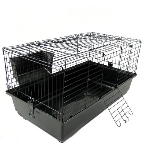 Little-Friends Indoor Rabbit Cage 100 cm Guinea Pig Pet Black Or Blue
