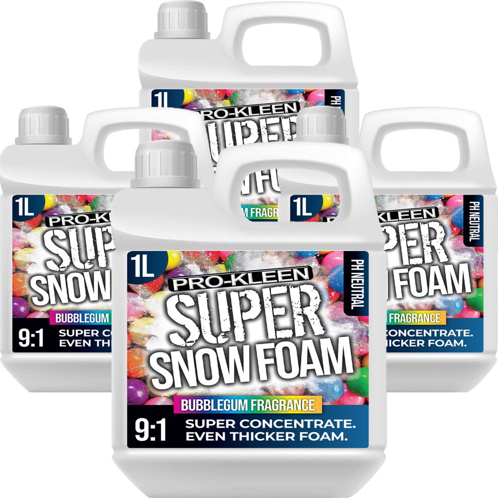 (Bubblegum, 4L) ProKleen Super Concentrate Snow Foam Car Shampoo