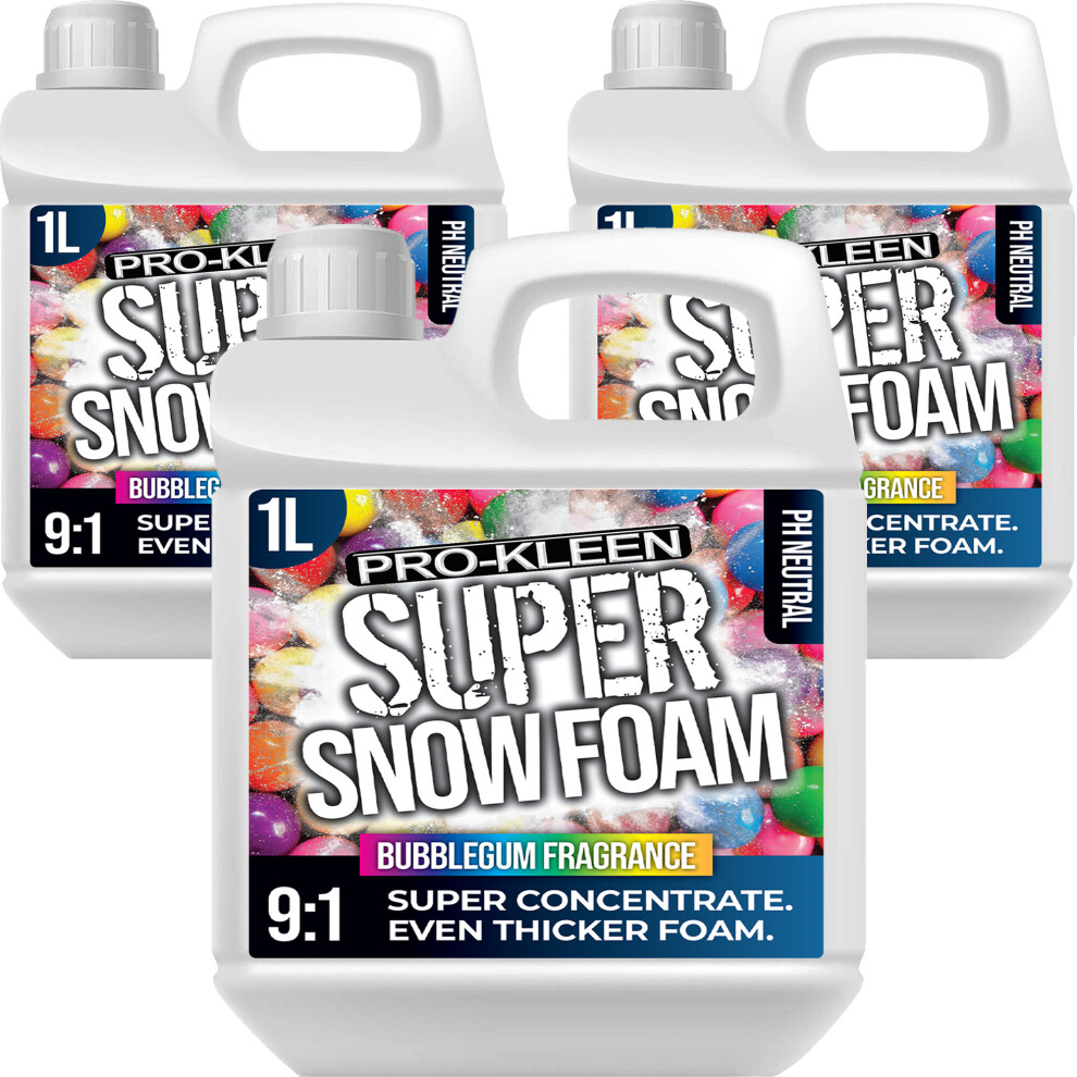 (Bubblegum, 3L) ProKleen Super Concentrate Snow Foam Car Shampoo