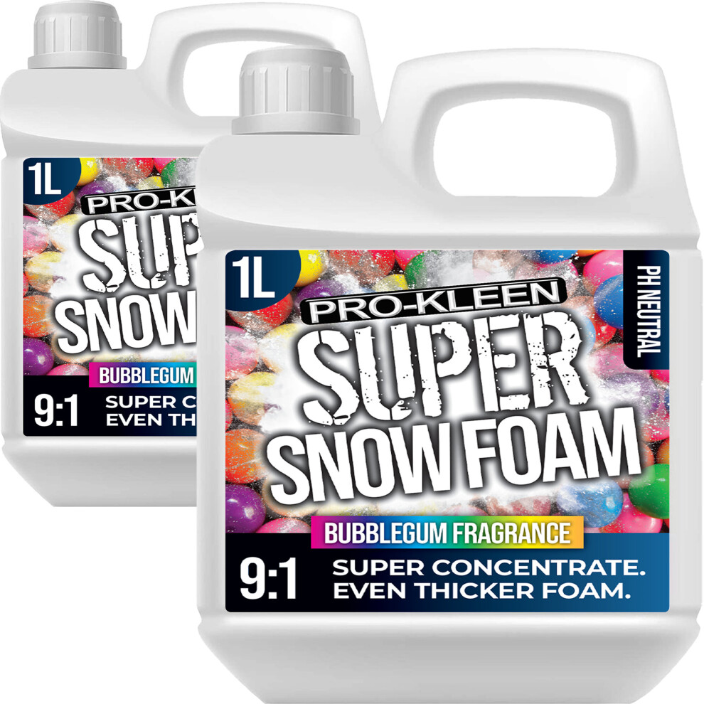 (Bubblegum, 2L) ProKleen Super Concentrate Snow Foam Car Shampoo