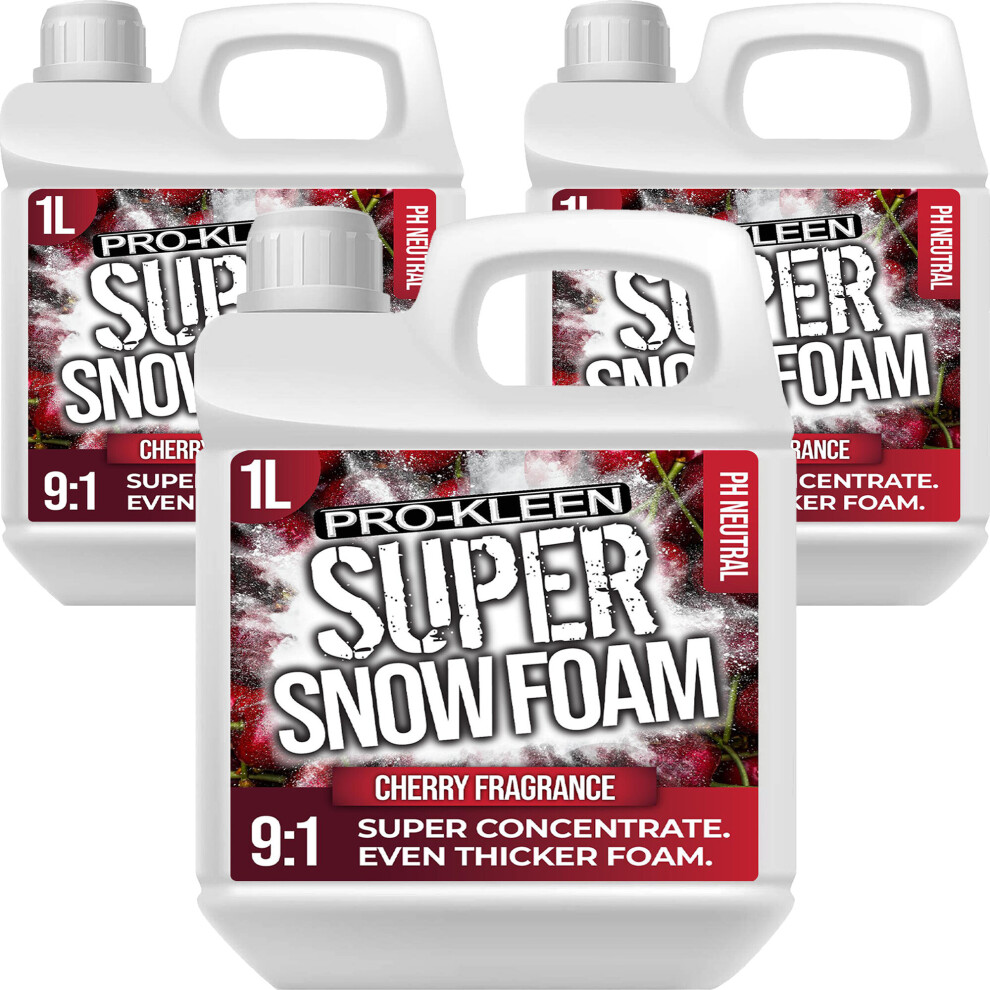 (Cherry, 3L) ProKleen Super Concentrate Snow Foam Car Shampoo