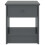 VidaXL vidaXL Solid Pinewood Bedside Cabinet Dark Grey 40 cm Wooden Side End Table 2
