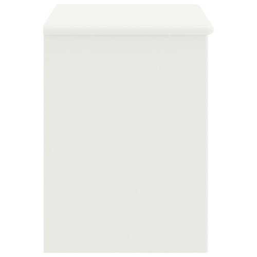 VidaXL vidaXL Solid Pinewood Bedside Cabinet White 40 cm Nightstand Side End Table 2