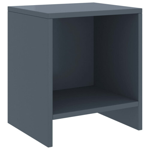 VidaXL vidaXL 2x Solid Pinewood Bedside Cabinets Light Grey 40 cm Wooden Side Table 1