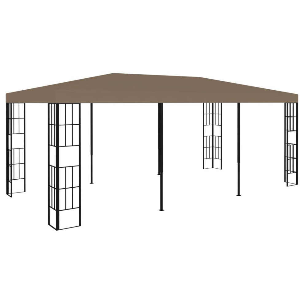 vidaXL Gazebo 6x3 m Taupe Garden Canopy Shelter Party Tent Sun Shade Pavilion