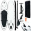 VidaXL vidaXL Inflatable Stand Up Paddle Board Set SUP Surfboard Black and White 1