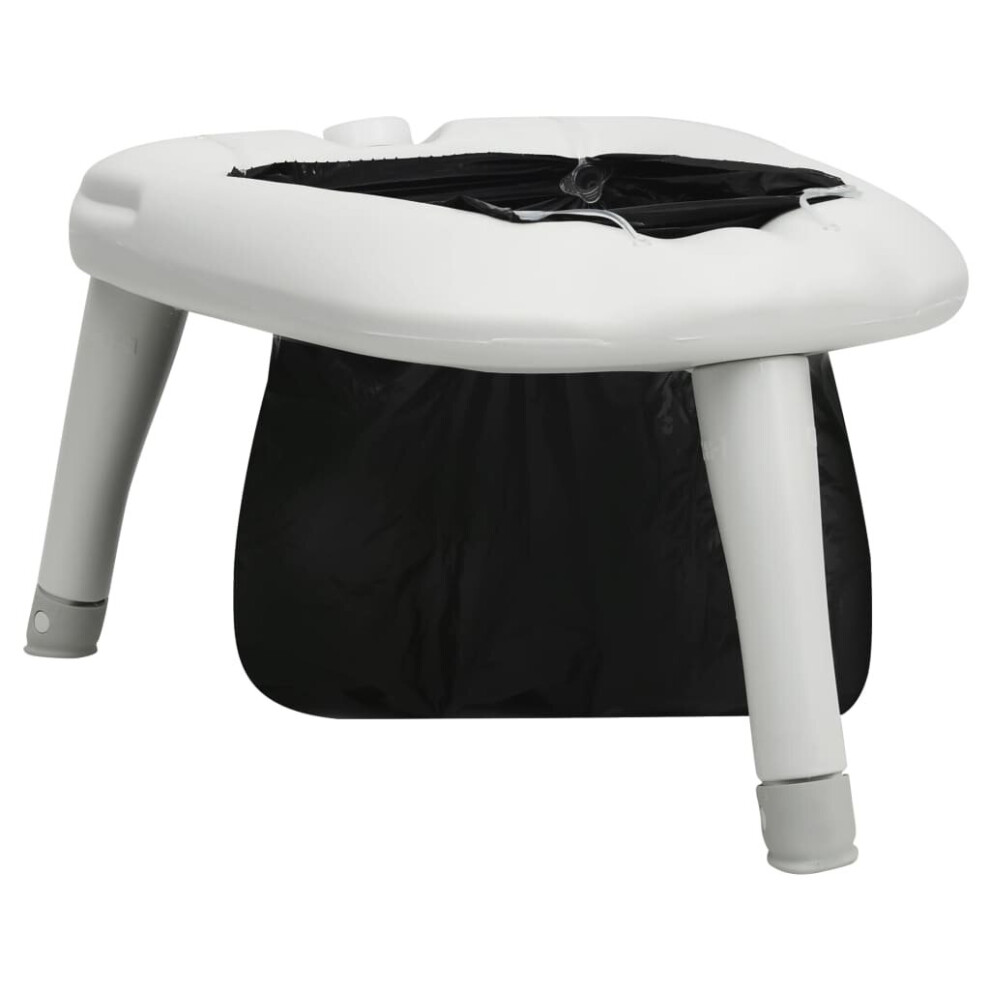 vidaXL Camping Toilet with Bags 200 kg Outdoor Foldable Emergency Potty Seat