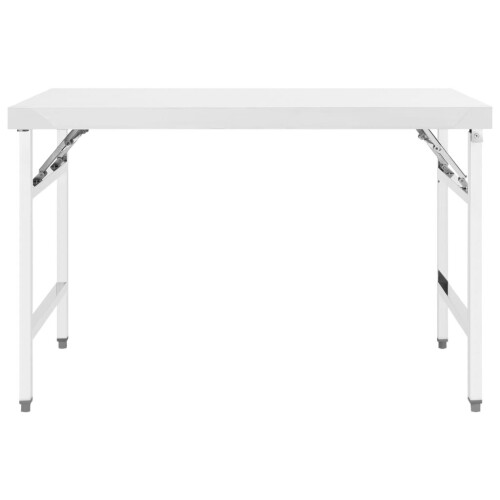VidaXL vidaXL Kitchen Folding Work Table 120x60x80 cm Stainless Steel Catering Bench 1