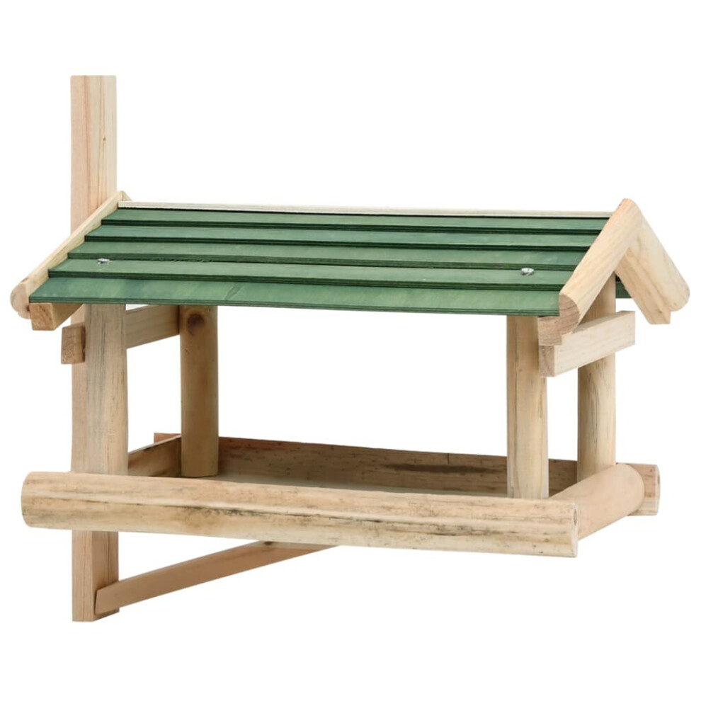 Vidaxl Solid Wood Bird Feeder Peanut Seed Feeding Station Box Garden Outdoor