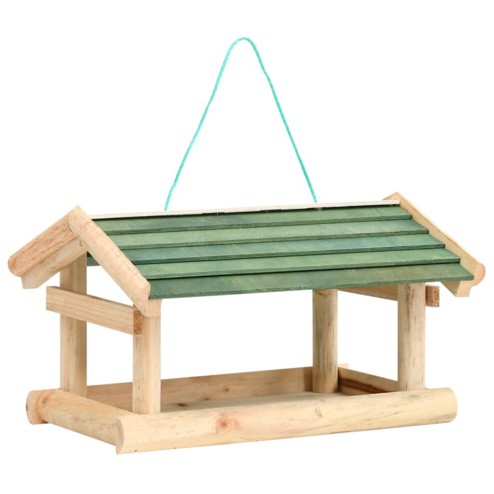 Vidaxl Solid Wood Bird Feeder Peanut Seed Feeding Station Box Outdoor Garden