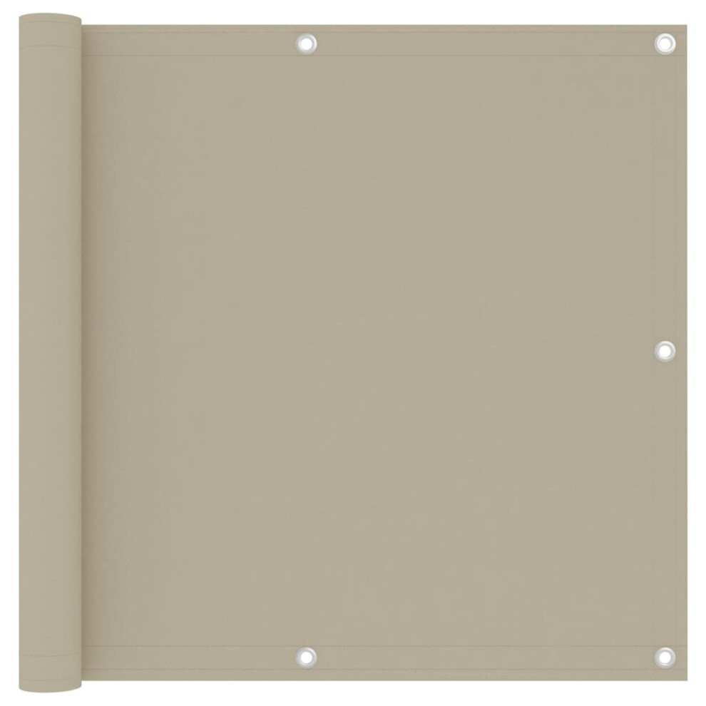 Vidaxl Balcony Screen Beige 90X300 Cm Oxford Fabric Garden Sunshade Windbreak