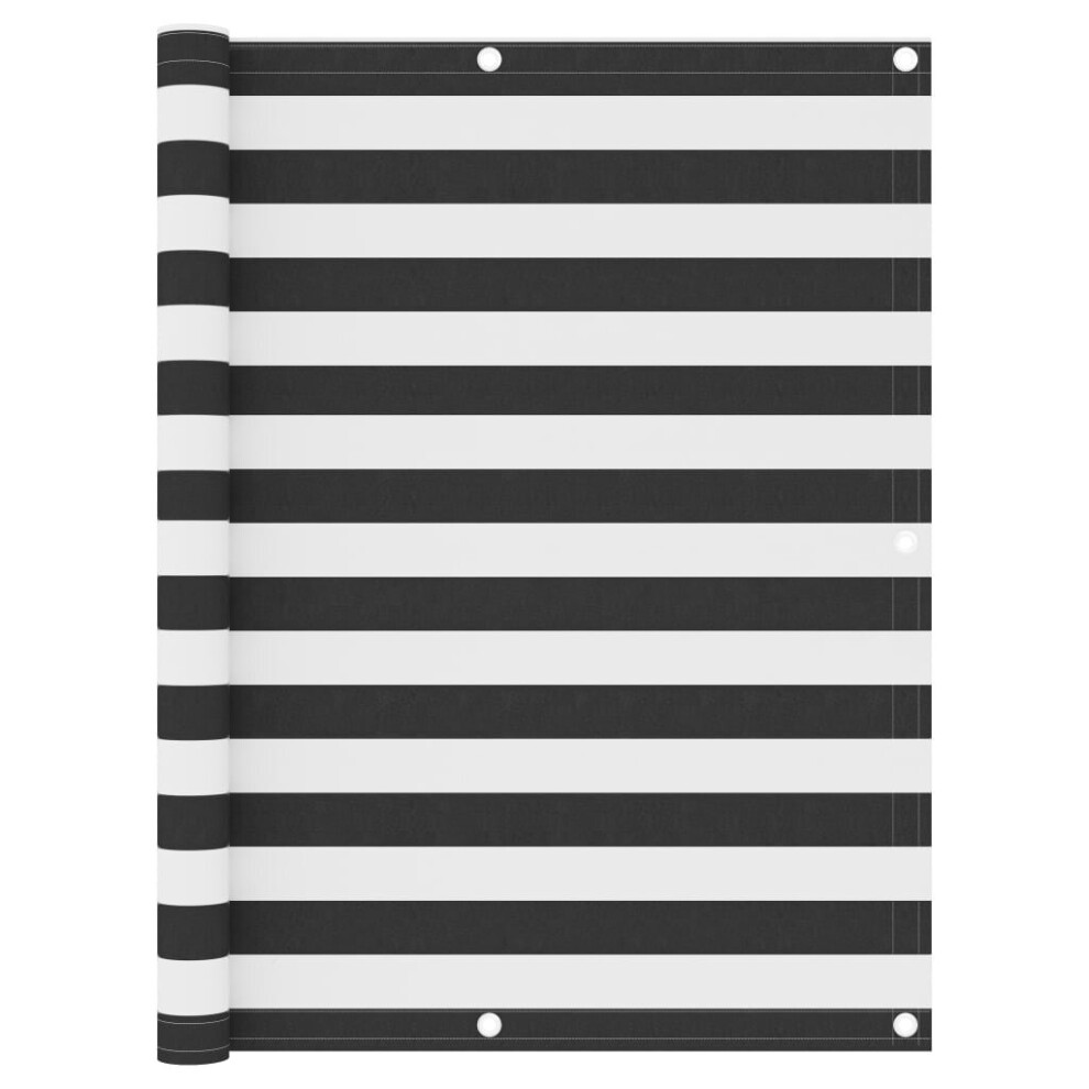 Vidaxl Balcony Screen Anthracite And White 120X600 Cm Oxford Fabric Sunshade