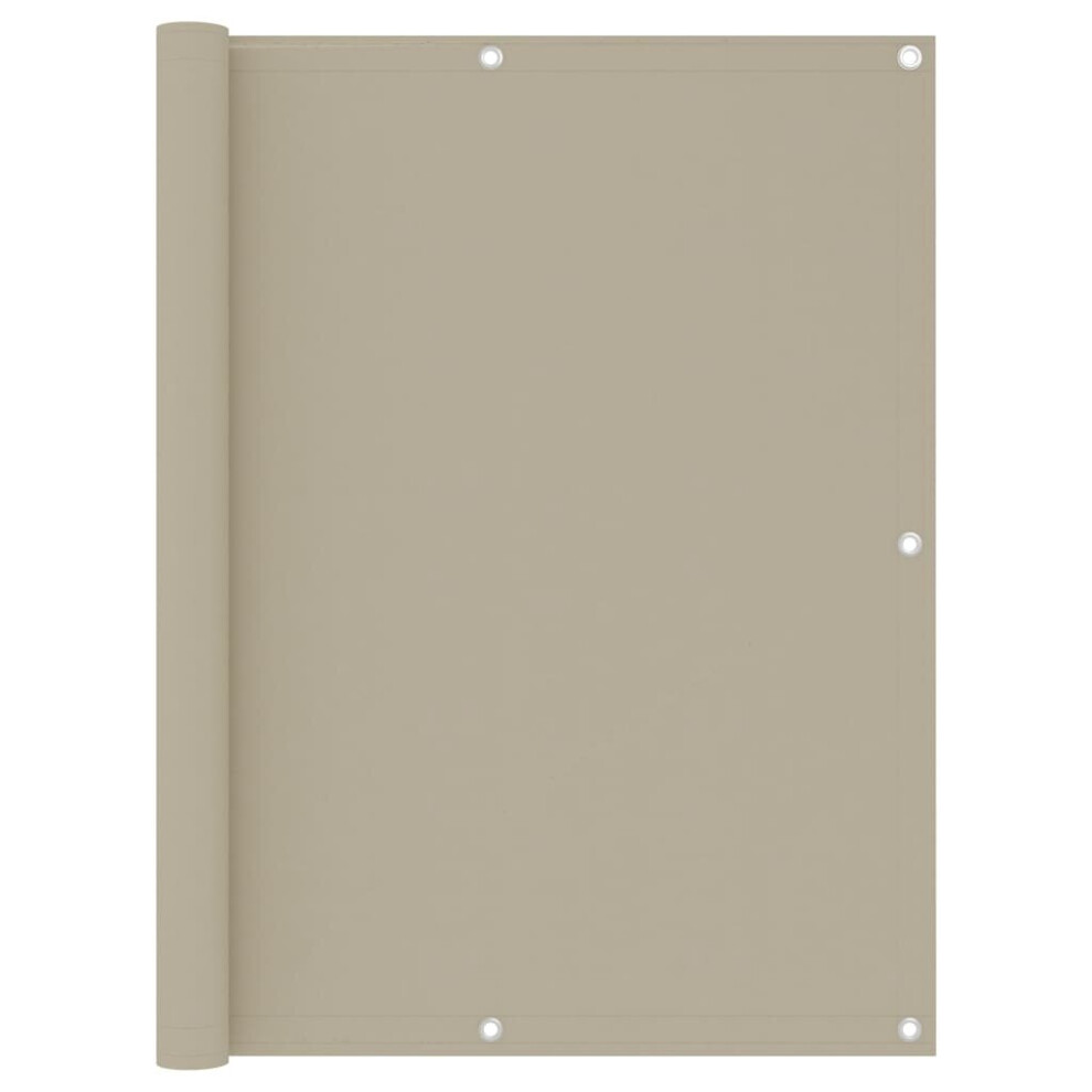 Vidaxl Balcony Screen 120X300 Cm Oxford Fabric Garden Sunshade Windbreak Beige