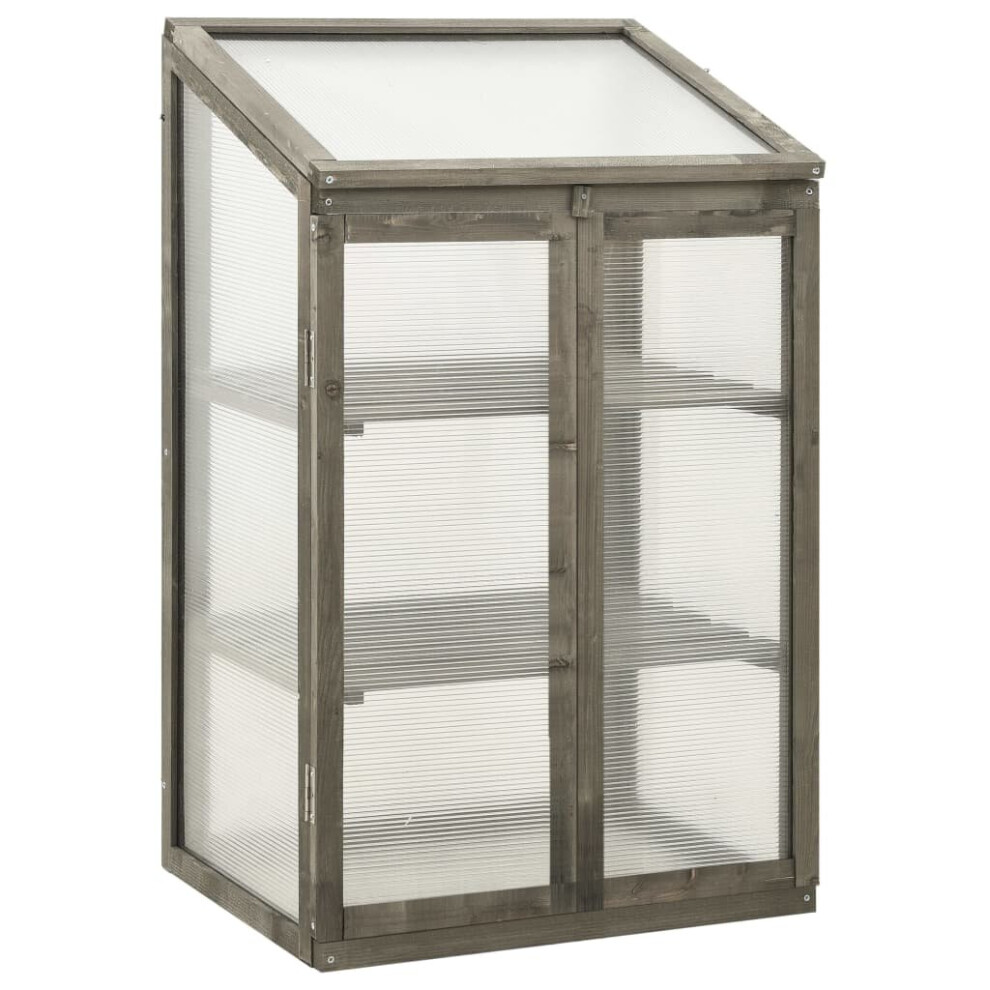 Vidaxl Firwood Greenhouse 60X45x100 Cm Wooden Cold Frame Garden Planter Home