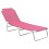 VidaXL vidaXL Klappliege Stahl und Stoff Rosa 1