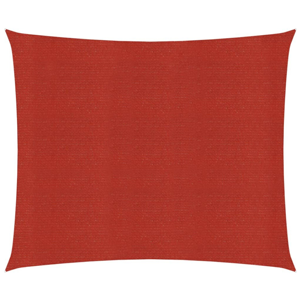 Vidaxl Sunshade Sail 160 G/M² 2.5X2.5 M Hdpe Sunscreen Patio Shade Canopy Red