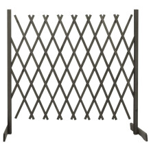 vidaXL Solid Firwood Garden Trellis Fence Grey 180x100 cm Extending Barrier 314829