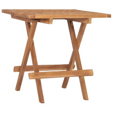 vidaXL Solid Teak Wood Folding Garden Table Wooden Picnic Bar Bistro Pub Desk