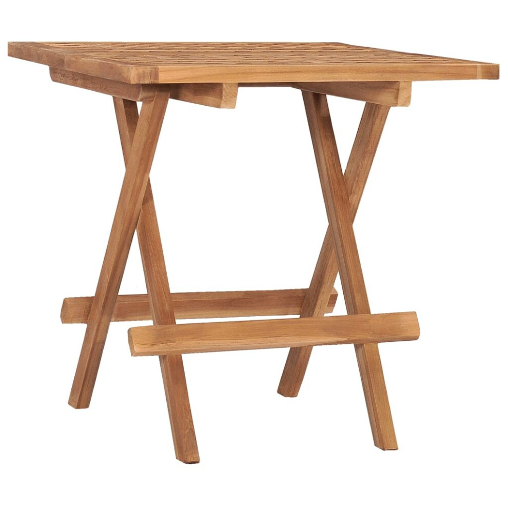 vidaXL Solid Teak Wood Folding Garden Table Wooden Picnic Bar Bistro Pub Desk