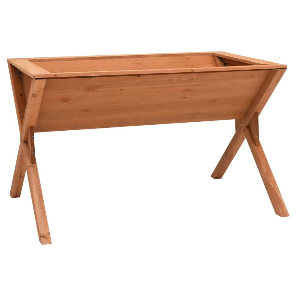 Vidaxl Firwood Planter Wooden Plant Rack Flower Stand Storage Shelf Pot Holder