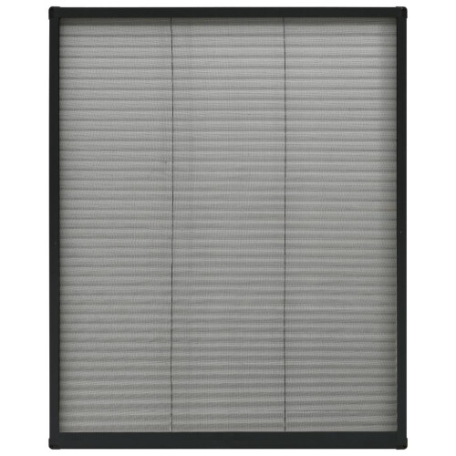 VidaXL vidaXL Plisse Insect Screen for Windows Aluminium Anthracite 80x100 cm Bug Net 1