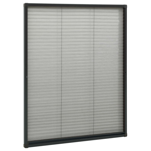 VidaXL vidaXL Plisse Insect Screen for Windows Aluminium Anthracite 80x100 cm Bug Net 2
