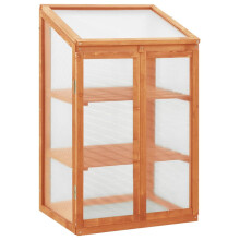 vidaXL Firwood Greenhouse 60x45x100 cm Wooden Cold Frame Garden Planter Home