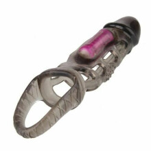 Vibrating Penis Erection Enhancer Sleeve Cock Ring Adult Condom Sex Toys Dildo
