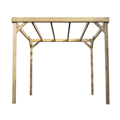 (3m x 3.6m, Light Green (Natural)) Wooden Box Pergola Kit
