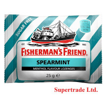 2 X Fisherman's Friend Spearmint Sugar Free Menthol Pastilles Lozenges - 25g