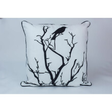 (Bird) 100% Cotton Printed Cushion Covers Festive Designs Christmas Cushion Covers Sofa Home Outdoor in 18''x18''