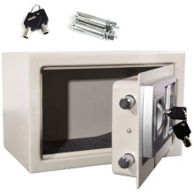 (White, 8.5L(31x20x20cm)) 4.6L/8.5L/16L Digital Steel Safes Security Box Office Cash Locker
