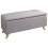 (Light Grey) Secreto Fabric Ottoman Lift Up Storage Bench 1