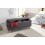 (Charcoal Grey) Secreto Fabric Ottoman Lift Up Storage Bench 3