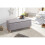 (Light Grey) Secreto Fabric Ottoman Lift Up Storage Bench 6