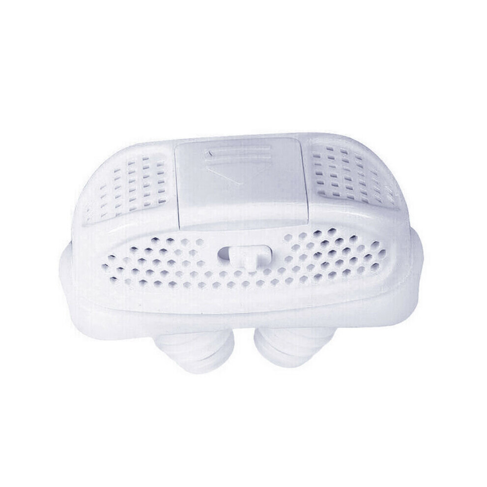 (White) Mini CPAP Anti Snoring Device Sleep Aid Apnea Stop Snore Stopper Nose Machine