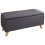 (Charcoal Grey) Secreto Fabric Ottoman Lift Up Storage Bench 1