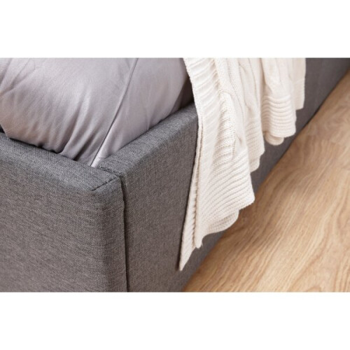 Side Lift Ottoman Storage Bed Frame Only - Grey Fabric 2