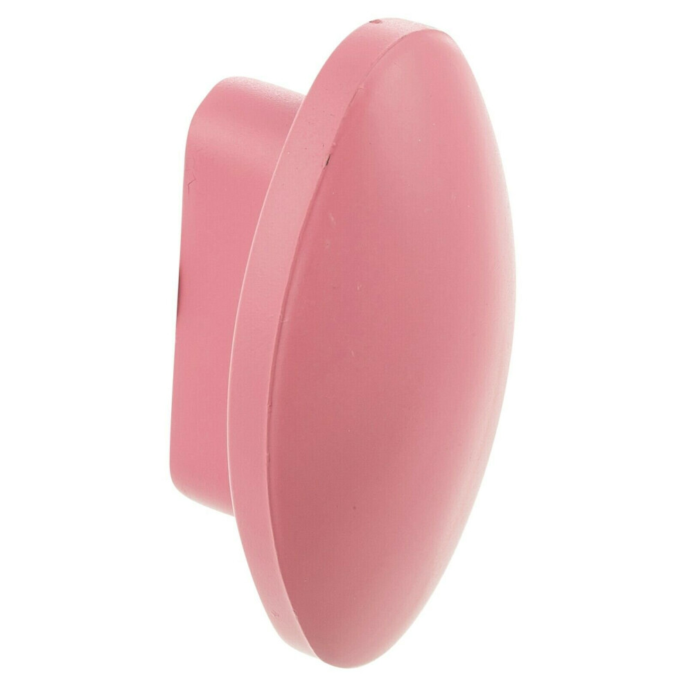 (2, Pink Plastic Oval) Plastic Door Knobs Handles Drawer Cupboard Small