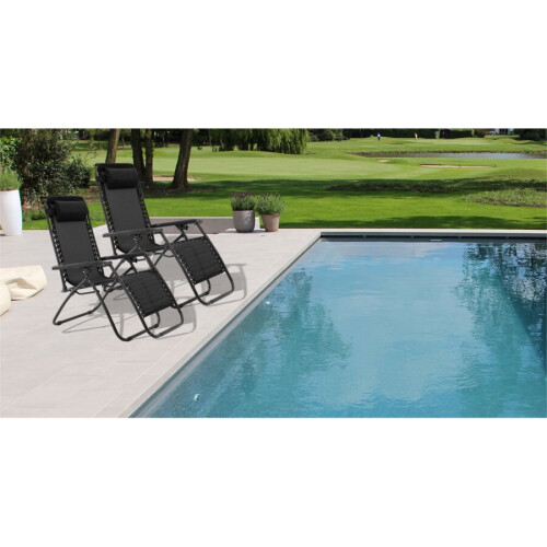 Zero gravity reclining garden chairs - Set of 2 2