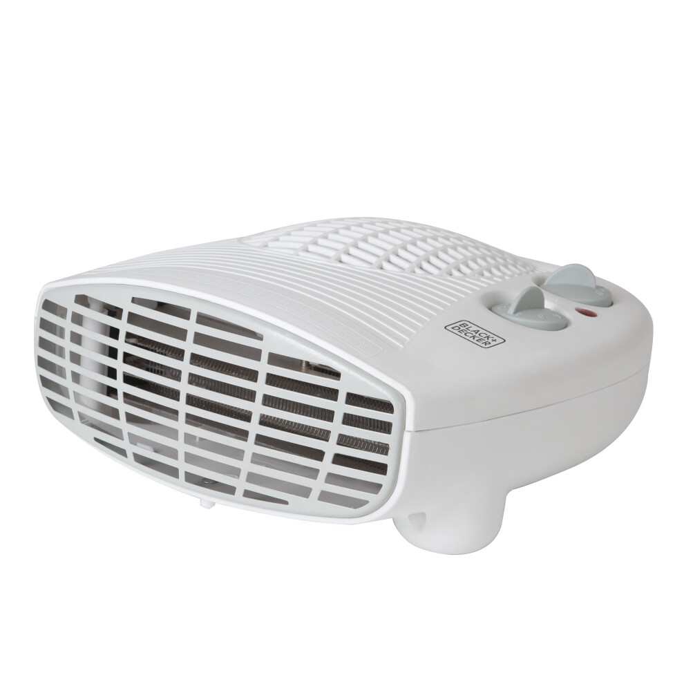 BLACK+DECKER BXSH37005GB 2KW Flat Fan Heater, White