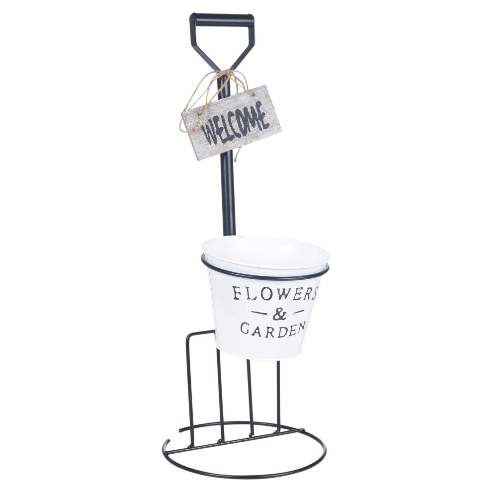 (Fork Design) Decorative Metal Garden Planter Flower Plant Stand