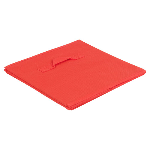URBN Living (Red Medium, 1) Collapsible Cube Storage Boxes Carry Handles
