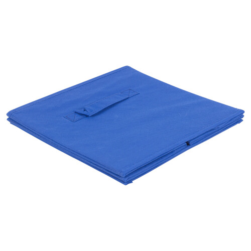 URBN Living (Dark Blue Large, 5) Collapsible Cube Storage Boxes Carry Handles