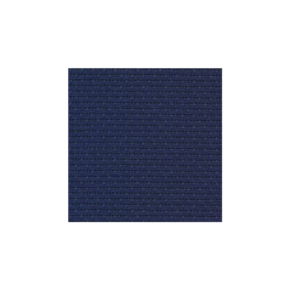 Dmc Fat Quarter 14 Count Navy Aida Cross Stitch Fabric - 55 X 50Cm Blue