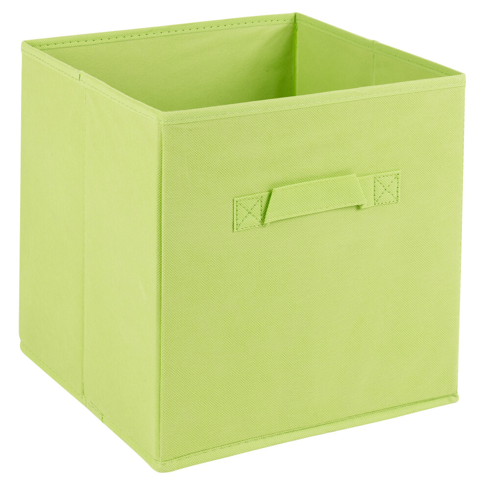 (Green Large, 5) Collapsible Cube Storage Boxes Carry Handles