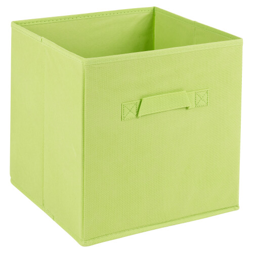 URBN Living (Green Medium, 4) Collapsible Cube Storage Boxes Carry Handles