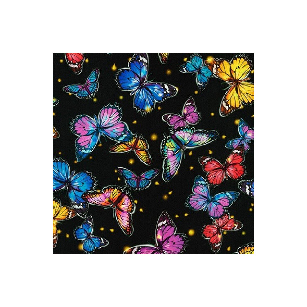 Fat Quarter Fantastic Forest Butterflies 100% Cotton Quilting Fabric