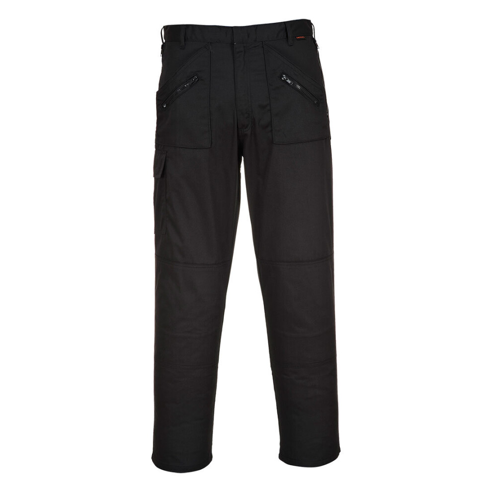 Portwest S887- Black Sz 52 Regular Action Work Trousers Safety